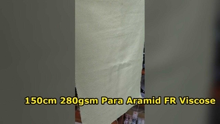 Tissu de vêtements de travail résistant au feu mélangé de polyester viscose Para Aramid FR de 150 cm 280 g/m²