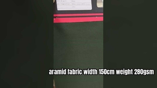tissu aramide largeur 150cm poids 280gsm composition ：50% méta aramide +50%FR viscose+PTFE