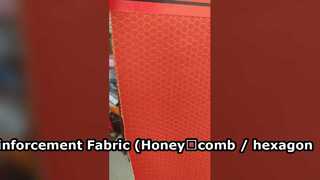 Tissu de renfort en aramide (motif jacquard nid d'abeille/hexagone, orange)