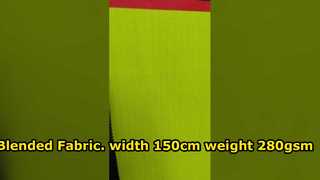 Tissu mélangé. largeur 150cm poids 280gsm 60% modacrylique+38%coton +2%antistatique