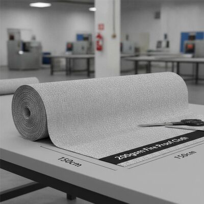 Tissu ignifuge de 200 grammes, large de 150 cm, résistant à la chaleur, conçu pour la sécurité industrielle et la production de vêtements de protection