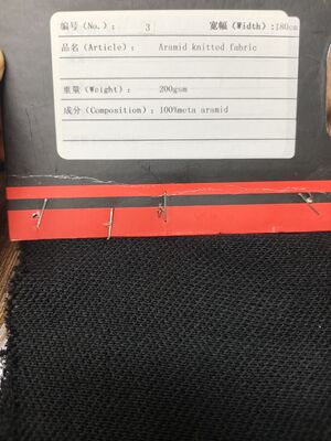 Flame Resistant Aramid Knitted Fabric with High Tensile Strength and Excellent Heat Resistance for Industrial Safety