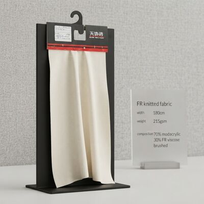 Tissu tricoté ignifuge largeur 180 cm poids 215 g/m² avec 70 % modacrylique 30 % viscose ignifuge pour applications ignifuges