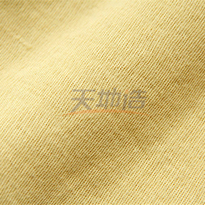 Jaune cru du tissu 220gsm de 100% Para Aramid pour coup d'anti coupe de gants l'anti