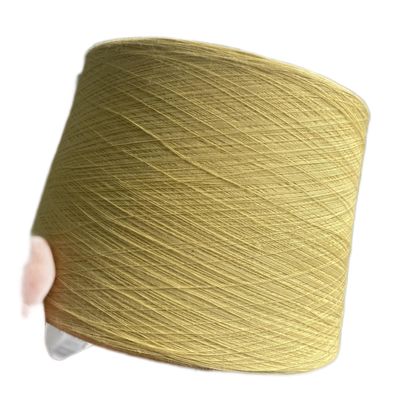 66 TEX Para Aramid Fiber Yarn Ne18/2 jaune cru pour les gants résistants coupés