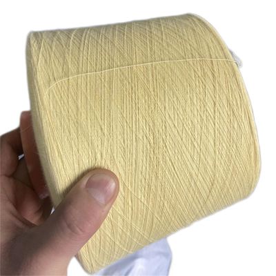 66 TEX Para Aramid Fiber Yarn Ne18/2 jaune cru pour les gants résistants coupés