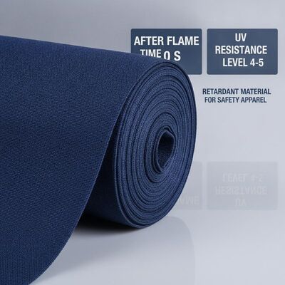 Après le temps de flamme 0 S, tissu méta-aramide bleu marine, niveau de résistance aux UV 4 5, matériau ignifuge pour vêtements de sécurité