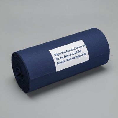 Tissu mélangé antistatique en viscose méta aramide FR 200 g/m², tissu ignifuge pour vêtements de travail de sécurité, largeur 150 cm