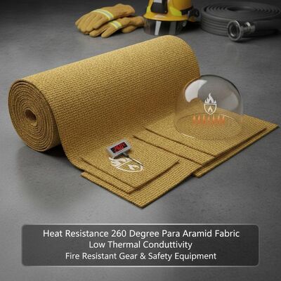 Résistance à la chaleur 260 degrés Tissu para-aramidique à faible conductivité thermique adapté aux engins et équipements de sécurité ignifuges