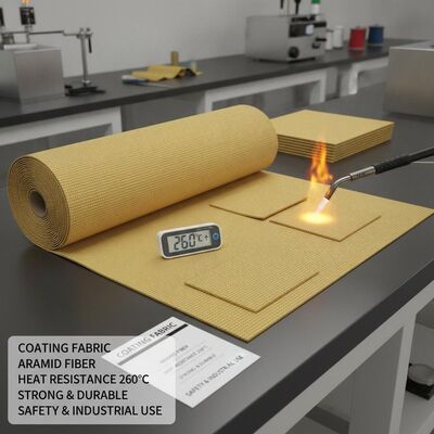 Tissu de revêtement Tissu aramide Résistance à la chaleur 260 degrés Matériau durable fort Idéal pour les vêtements de sécurité et industriels