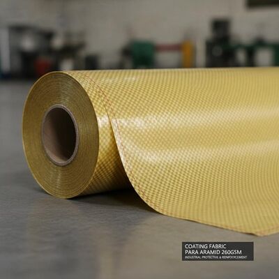 Tissu de revêtement tissu para aramide 260GSM haute flexibilité utilisé dans les équipements de protection industriels et les solutions de renforcement