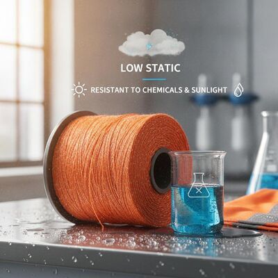 Résistant aux produits chimiques et à la lumière du soleil Fil modacrylique synthétique offrant une faible accumulation statique Conçu pour la sécurité et les vêtements de protection