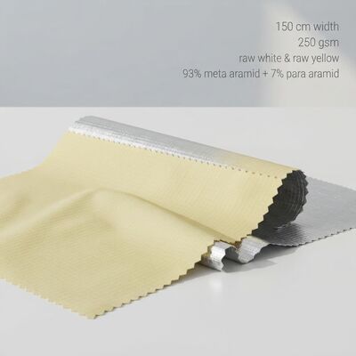 tissu  enduit  de  feuille  d'aluminium  aramide