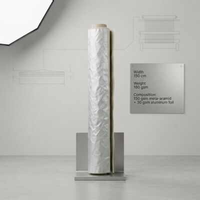 Tissu métaramide en feuille d'aluminium résistant à la chaleur, ignifuge et de longueur personnalisée