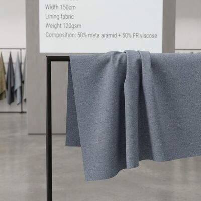 50% de méta-aramide 50% de FR de tissu de revêtement en viscose - Rétardant de flamme permanent 120 gsm pour les vêtements de protection