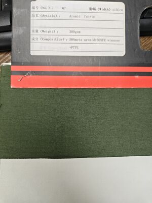 Tissu Meta Aramid 280gsm avec membrane PTFE et largeur 150cm pour applications ignifuges