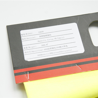 jaune fluorescent de tissu antistatique Modacrylic du coton 300gsm pour les vêtements de protection